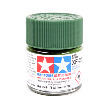 TINTA ACRÍLICA MINI XF-26 VERDE ESCURO 10ML TAMIYA TAM 81726